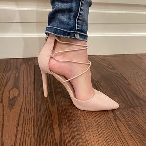Closed toed suede ASOS heels